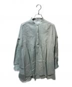 KALANCHOEカランコエ）の古着「Cotton Silk Pintuck Long Sleeve Shirts」｜グリーン