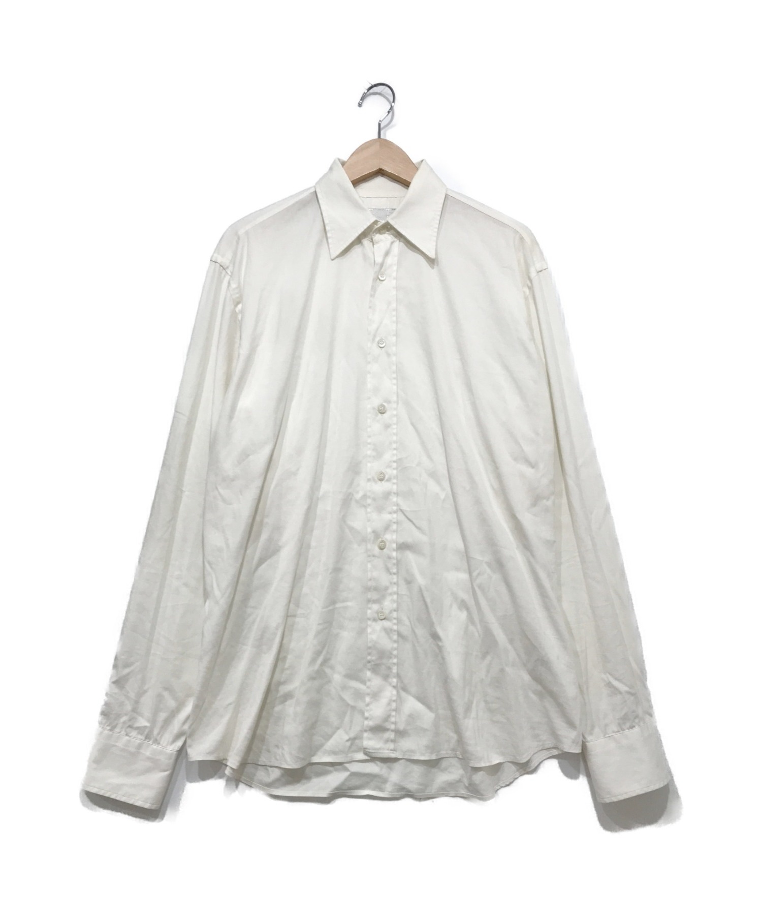中古・古着通販】PRADA (プラダ) ホワイトコットンドレスシャツ