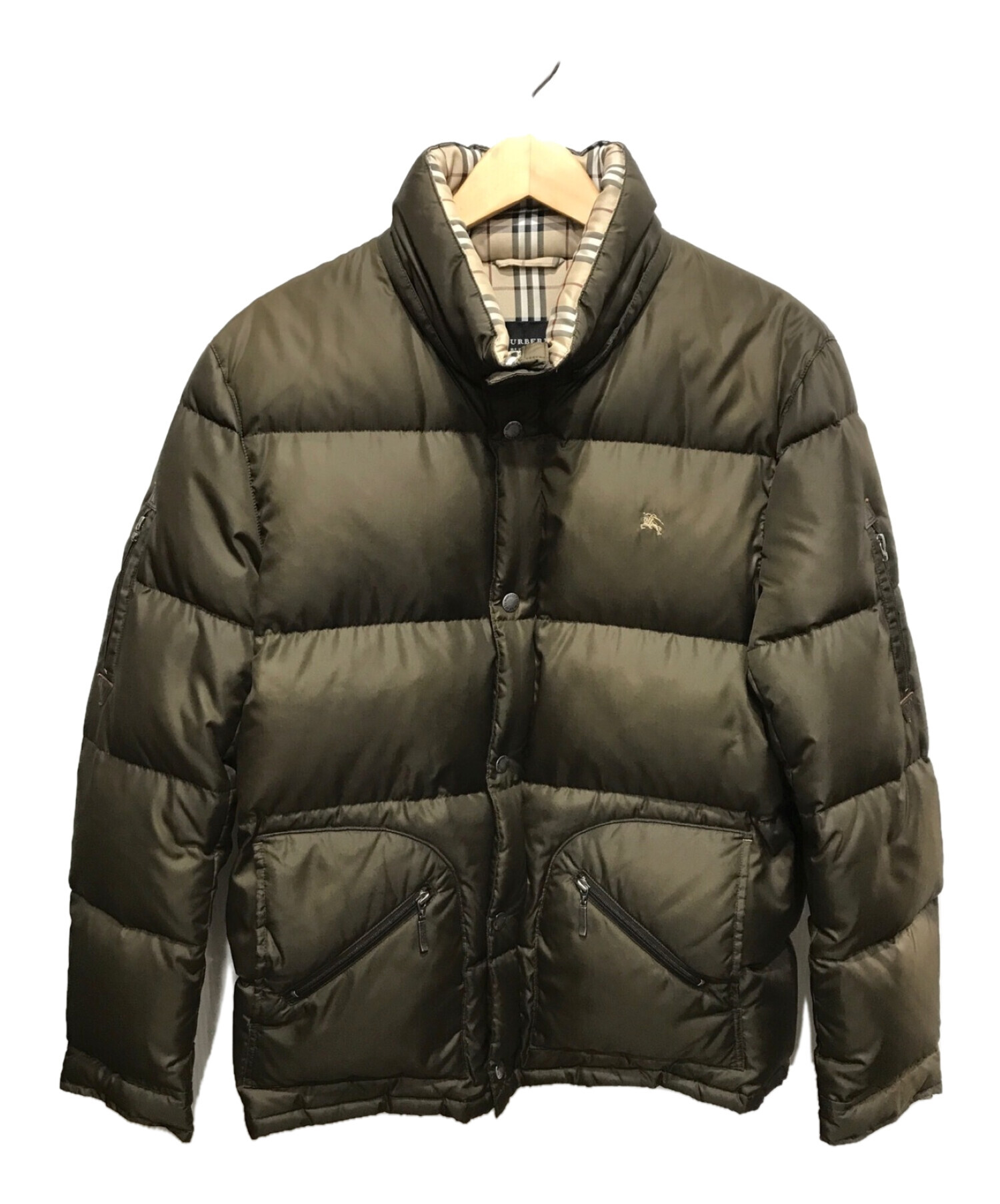 BURBERRY BLACK LABEL ダウンジャケット Lサイズ カーキ-