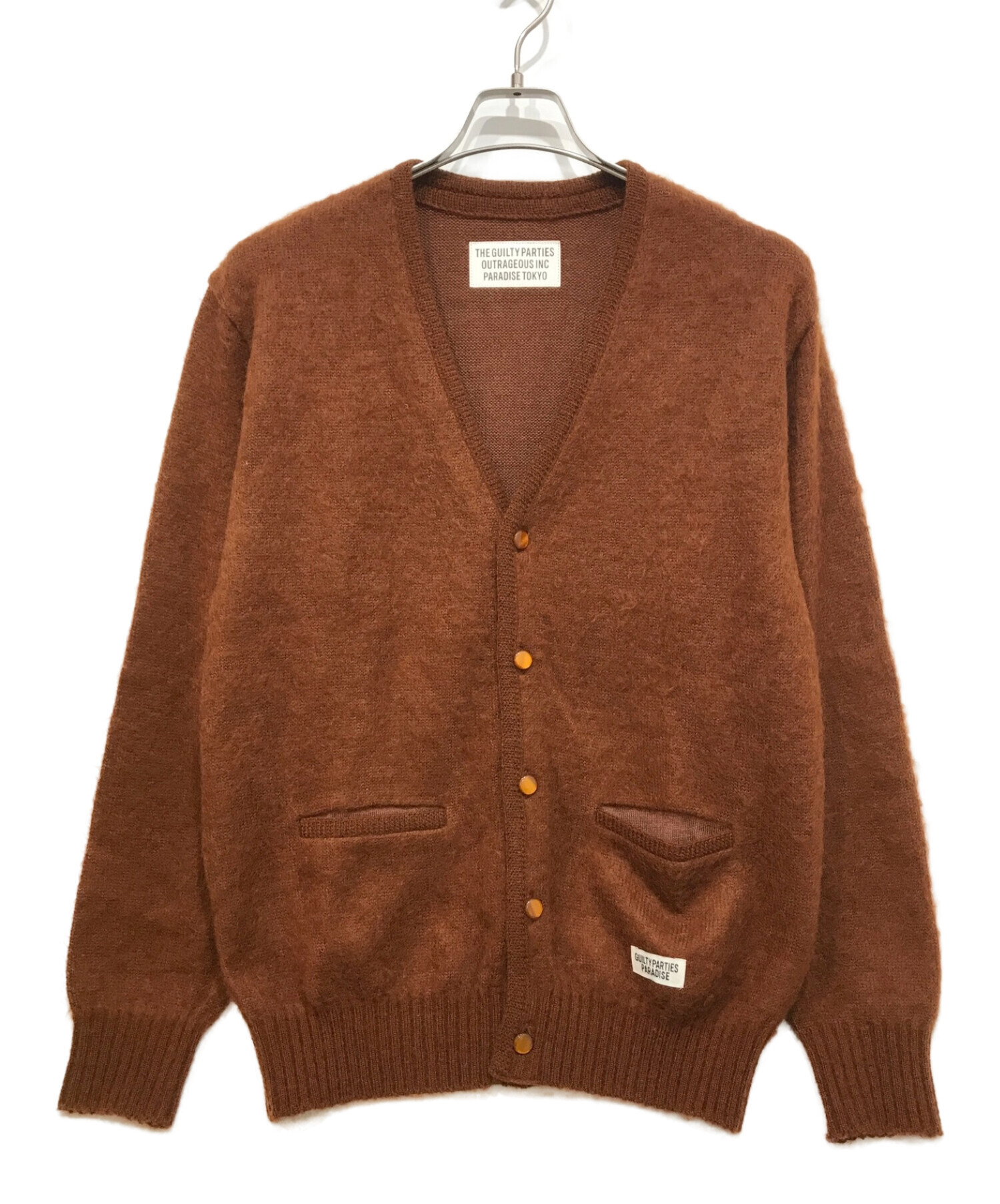 中古・古着通販】WACKO MARIA (ワコマリア) MOHAIR CARDIGAN ブラウン