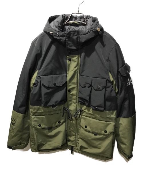 IRIE FISHING CLUB（アイリーフィッシングクラブ）IRIE FISHING CLUB (アイリーフィッシングクラブ) MULTI POCKET PUFF JACKET カーキ サイズ:Ｌの古着・服飾アイテム