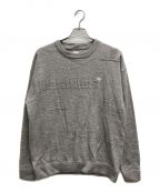 Liberaidersリベレイダース）の古着「ACQUARD LOGO CREWNECK SWEATER」｜グレー