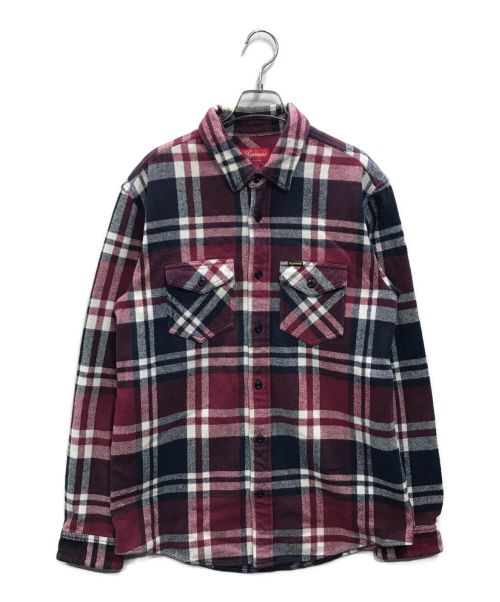 SUPREME（シュプリーム）Supreme (シュプリーム) Heavyweight Plaid Shirt レッド サイズ:Lの古着・服飾アイテム