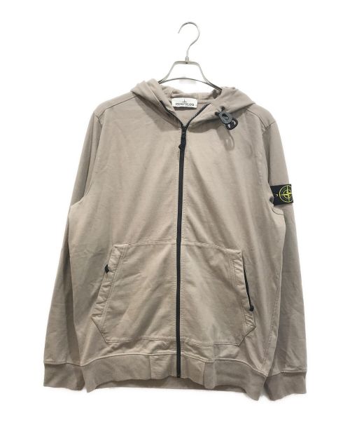 STONE ISLAND（ストーンアイランド）STONE ISLAND (ストーンアイランド) Zip Up Cotton Hoodie ブラウン サイズ:XLの古着・服飾アイテム