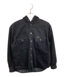 SUPREME（シュプリーム）の古着「fleece hooded denim shirt(フリース フーディー デニム シャツ)」｜ブラック