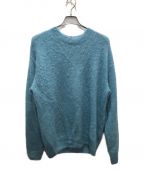 AURALEEオーラリー）の古着「BRUSHED SUPER KID MOHAIR KNIT P/O」｜ブルー