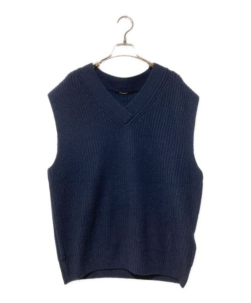 L'appartement（アパルトモン）L'appartement (アパルトモン) Knit Vest ネイビー サイズ:FREEの古着・服飾アイテム