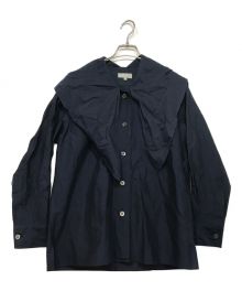 MARGARET HOWELL（マーガレットハウエル）の古着「23SS FINE COTTON SILK」｜ネイビー