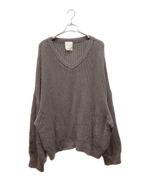 refomed（リフォメッド）refomed (リフォメッド) OVERSIZED V-NECK SWEATER ブラウン サイズ:1の古着・服飾アイテム