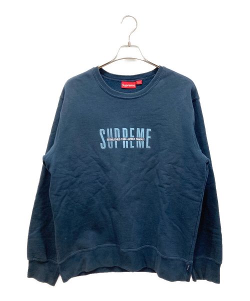 SUPREME（シュプリーム）SUPREME (シュプリーム) WORLD FAMOUS CREWNECK ネイビー サイズ:Lの古着・服飾アイテム