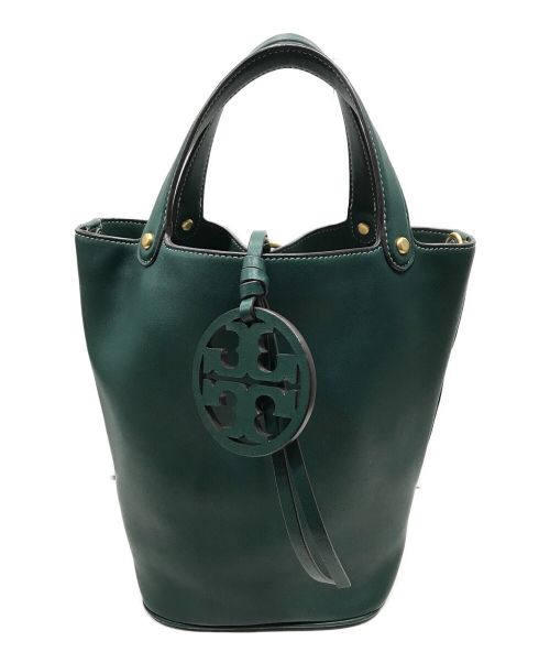 TORY BURCH（トリーバーチ）TORY BURCH (トリーバーチ) MILLER MINI BUCKET BAG グリーンの古着・服飾アイテム