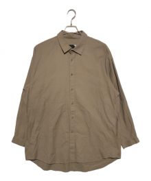 ATON（エイトン）の古着「COTTON CASHMERE OXFORD OVERSIZE」｜ブラウン