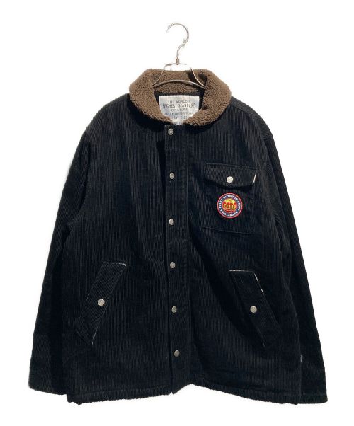 POLeR（ポーラー）POLeR (ポーラー) CORDUROY BOA JACKET ブラック サイズ:XLの古着・服飾アイテム