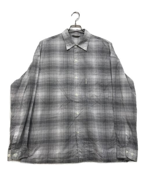 COOTIE PRODUCTIONS（クーティープロダクツ）COOTIE PRODUCTIONS (クーティープロダクツ) Ombre Check L/S Shirt グレー サイズ:LARGEの古着・服飾アイテム