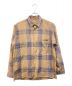 AURALEE（オーラリー）の古着「SUPER LIGHT WOOL CHECK SHIRTS」｜ベージュ×ネイビー