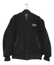 APHRODITEGANG×BUDSPOOL（アフロディーテギャング×バッズプール）の古着「CLASSIC LOGO MELTON VARSITY JACKET」｜ブラック