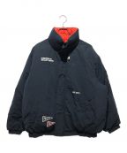 Aape BY A BATHING APEエーエイプ バイ アベイシングエイプ）の古着「リバーシブル中綿ジャケット」｜ネイビー×オレンジ