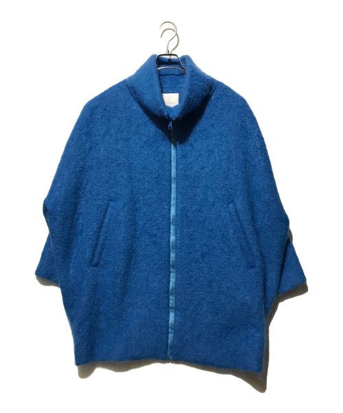 ELENDEEK（エレンディーク）ELENDEEK (エレンディーク) MOHAIR STAND COLLAR CT/モヘヤスタンドカラーコート ブルー サイズ:01の古着・服飾アイテム