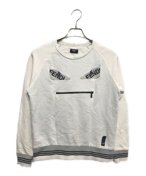 FENDI（フェンディ）FENDI (フェンディ) 19SS Monster Crewneck Sweat ホワイト サイズ:XSの古着・服飾アイテム