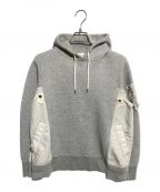 sacaiサカイ）の古着「Sponge Sweat MA-1 Hoodie」｜グレー