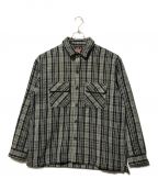 SUPREMEシュプリーム）の古着「22AW Heavy Flannel Shirt」｜ブラック×ホワイト