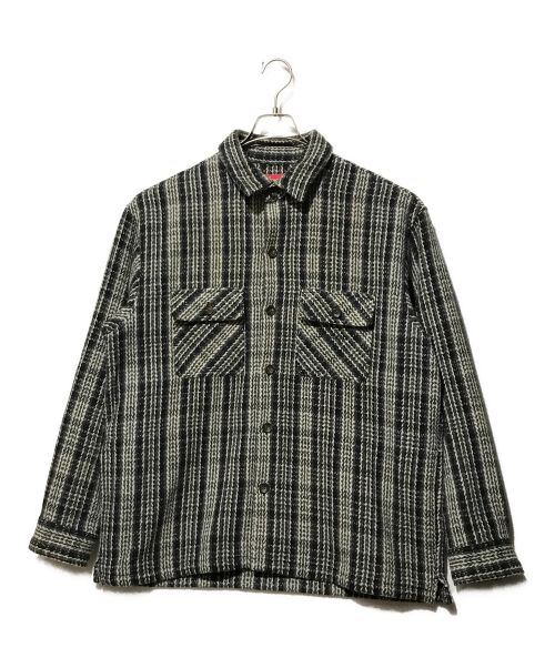 SUPREME（シュプリーム）SUPREME (シュプリーム) 22AW Heavy Flannel Shirt ブラック×ホワイト サイズ:Ｌの古着・服飾アイテム