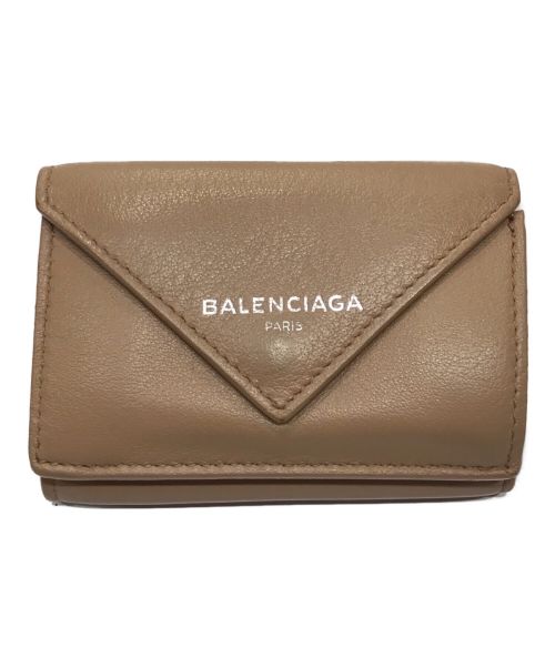 BALENCIAGA（バレンシアガ）BALENCIAGA (バレンシアガ) ペーパーミニウォレット ベージュの古着・服飾アイテム