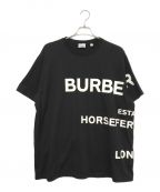 BURBERRYバーバリー）の古着「ホースフェリープリント オーバーサイズ Tシャツ」｜ブラック