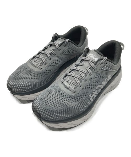 HOKAONEONE（ホカオネオネ）HOKAONEONE (ホカオネオネ) BONDI 7 WIDE グレー サイズ:US10 2E　UK9.5　EU44の古着・服飾アイテム