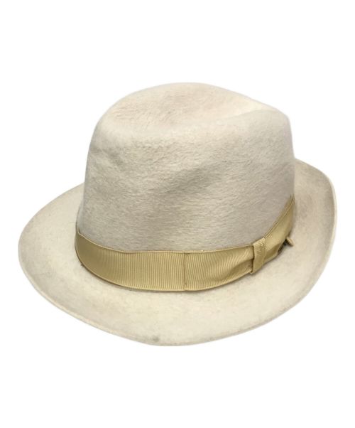 BORSALINO（ボルサリーノ）BORSALINO (ボルサリーノ) ラビットフェルトハット アイボリー サイズ:56の古着・服飾アイテム