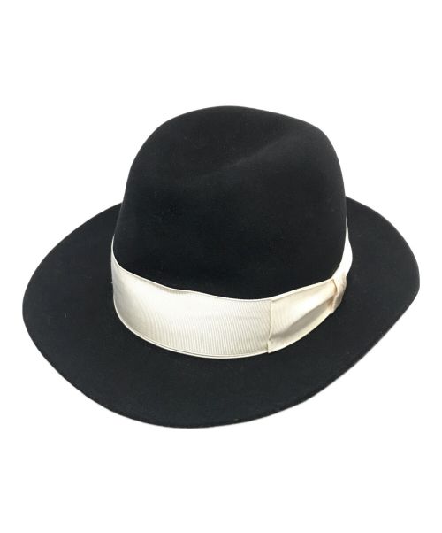 BORSALINO（ボルサリーノ）BORSALINO (ボルサリーノ) ラビットフェルトハット ブラック サイズ:56の古着・服飾アイテム