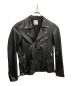 UNITED TOKYO（ユナイテッドトーキョー）の古着「SHEEP SKIN DOUBLE RIDERS JACKET/シープスキンダブルライダースジャケット」｜ブラック