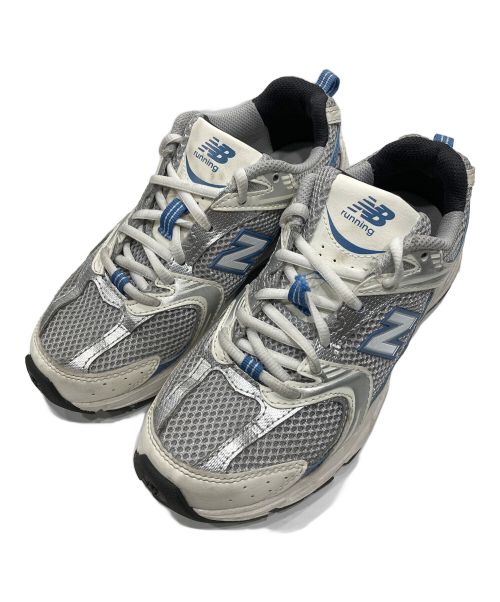 NEW BALANCE（ニューバランス）NEW BALANCE (ニューバランス) ローカットスニーカー グレー×ブルー サイズ:US5.5 UK3.5 EU36の古着・服飾アイテム