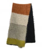 YOKEヨーク）の古着「STILL BORDER MOHAIR LONG STOLE」｜ブラック×ブラウン