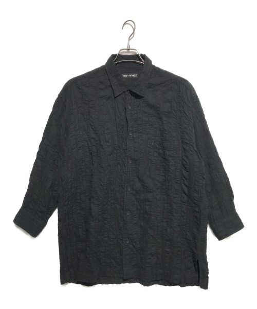 ISSEY MIYAKE（イッセイミヤケ）ISSEY MIYAKE (イッセイミヤケ) シワ加工シャツ ブラック サイズ:4の古着・服飾アイテム