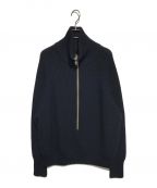 BATONER×L'ECHOPPEバトナ―×レショップ）の古着「23AW Half Zip Ficsherman」｜ネイビー