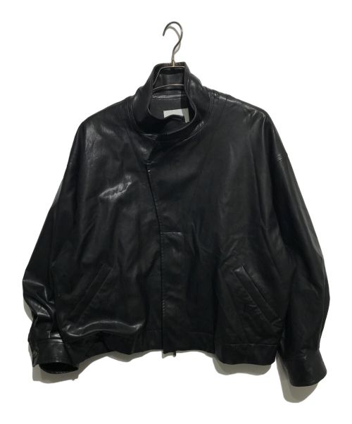 stein（シュタイン）stein (シュタイン) OVER SLEEVE FAKE LEATHER JACKET ブラック サイズ:3の古着・服飾アイテム