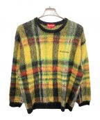 SUPREMEシュプリーム）の古着「brushed plaid sweater(ブラッシュド プレイド セーター)」｜イエロー×ブラック