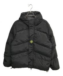 STONE ISLAND（ストーンアイランド）の古着「ナイロンメタルリバーシブルフーディダウンジャケット」｜ブラック