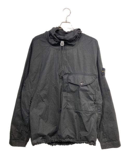 STONE ISLAND（ストーンアイランド）STONE ISLAND (ストーンアイランド) ガーメントダイ アノラック プルオーバー シャツパーカー ブラック サイズ:XLの古着・服飾アイテム