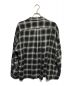 SEDAN  ALL-PURPOSE (セダン オールパーパス) RAYON SHADOW PLAID OPEN COLLAR SHIRT ブラック×グレー サイズ:L：12000円