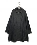 AURALEEオーラリー）の古着「AURALEE FINX COTTON SILK BIG COAT」｜ブラック