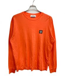 STONE ISLAND（ストーンアイランド）の古着「ワンポイントカットソー」｜オレンジ