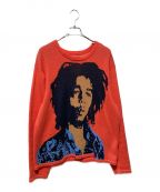 stussyステューシー）の古着「Bob Marley Sweater」｜オレンジ