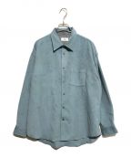 ALLEGEアレッジ）の古着「Synthetic Suede Shirt」｜ブルー