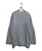 AURALEEオーラリー）の古着「MILLED WOOL MOLE KNIT BIG P/O」｜スカイブルー