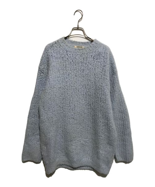 AURALEE（オーラリー）AURALEE (オーラリー) MILLED WOOL MOLE KNIT BIG P/O スカイブルー サイズ:1の古着・服飾アイテム