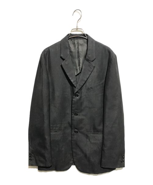 COMME des GARCONS HOMME PLUS（コムデギャルソンオムプリュス）COMME des GARCONS HOMME PLUS (コムデギャルソンオムプリュス) コーティング加工テーラードジャケット グレー サイズ:Mの古着・服飾アイテム