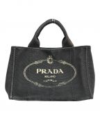 PRADAプラダ）の古着「カナパ キャンバス トートバッグ」｜ブラック