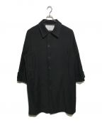 nonnotteノノット）の古着「SPLIT RAGLAN OVERCOAT DEEP BLACK」｜ブラック